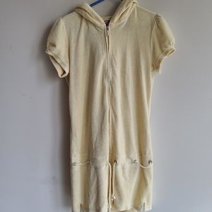 Vintage juicy couture yellow beach romper shorts